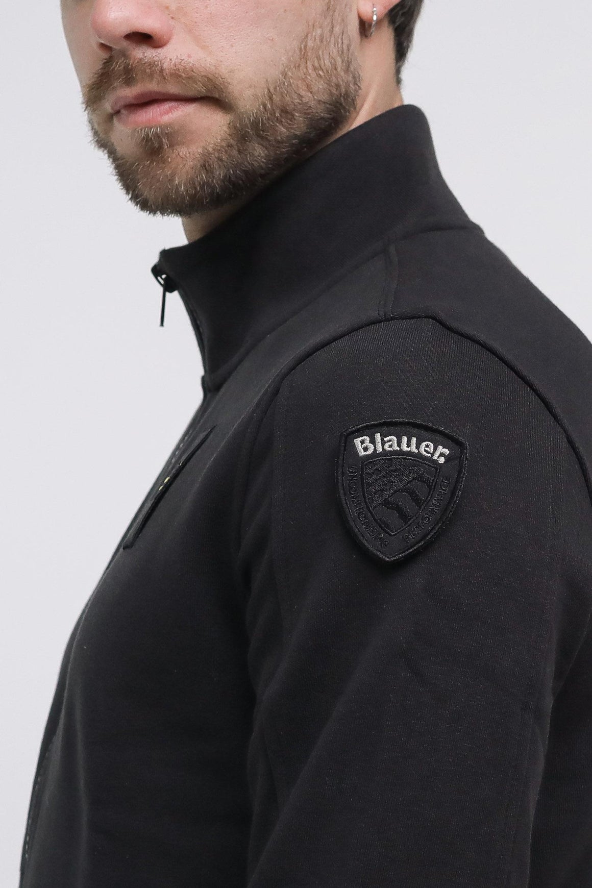  Blauer Felpa Zip Nero Uomo - 5