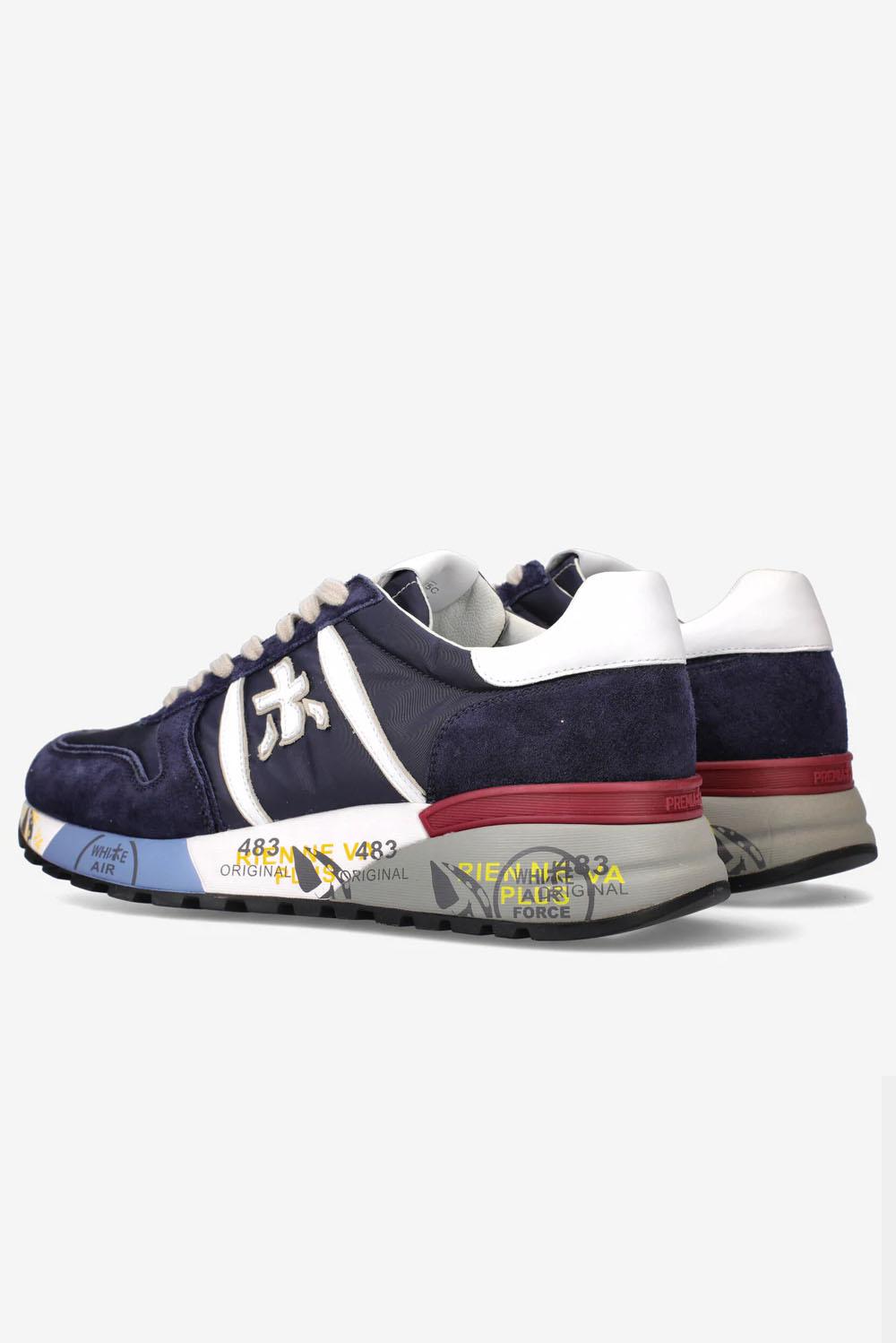  Premiata Sneakers Lander Navy Uomo - 3