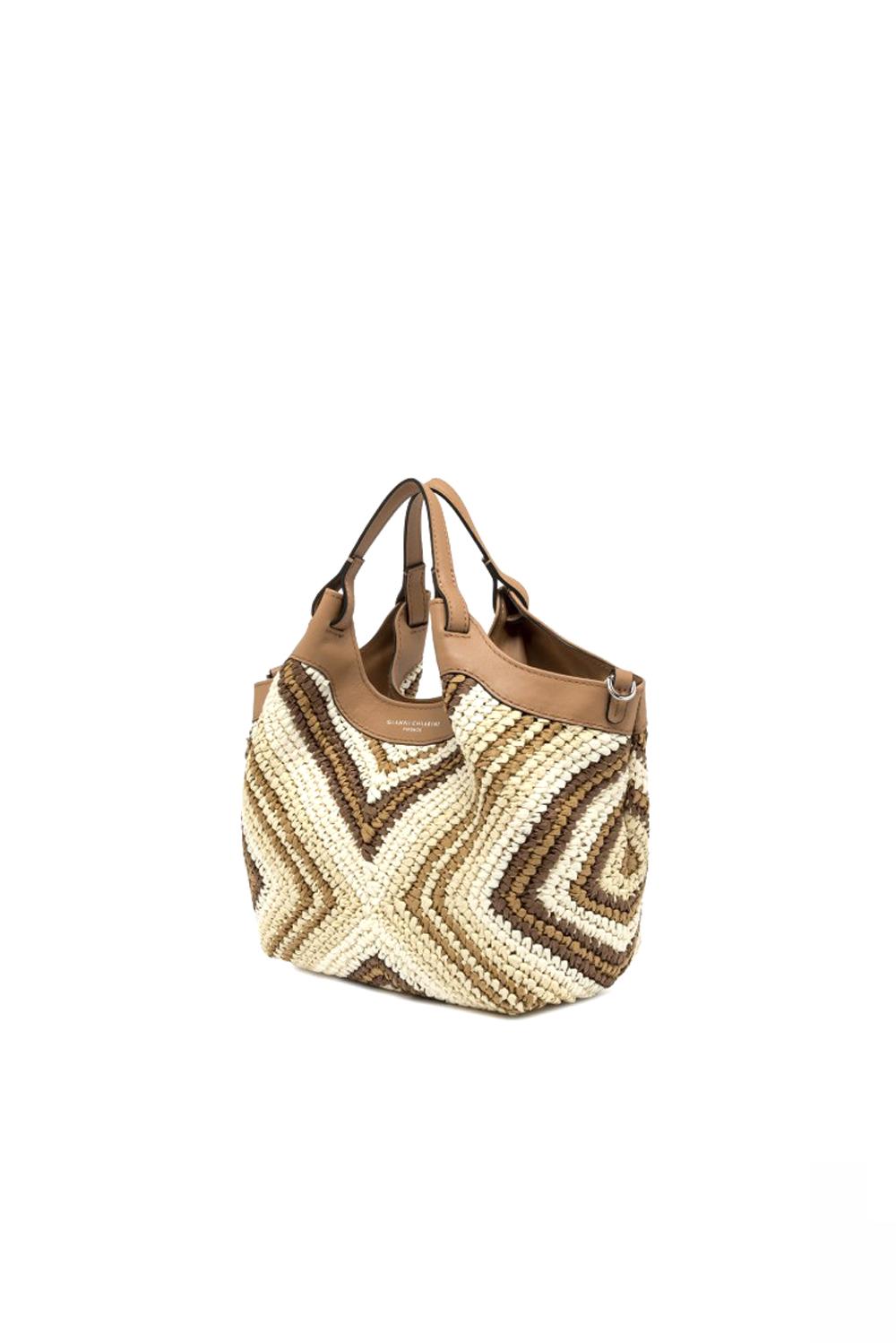 Gianni Chiarini Borsa Dua Rafia Medium Cuoio Woman - 2