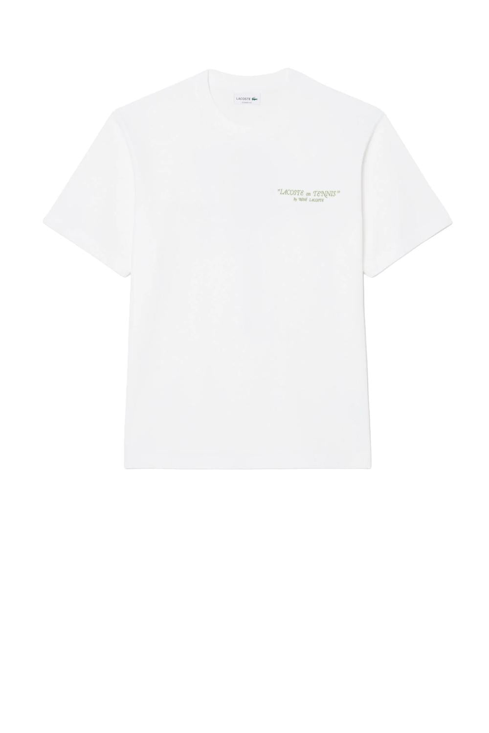 Lacoste T-shirt Cotone Ricamata Uomo - 1
