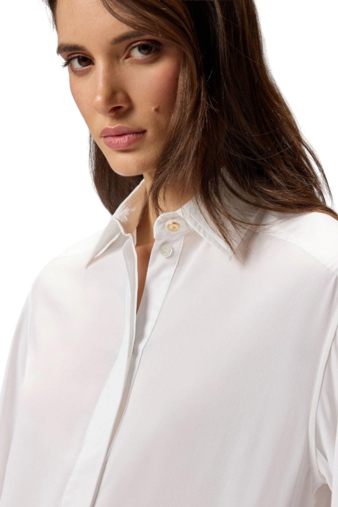  Pinko Camicia In Popeline E Crêpe Colore Bianco Woman - 3