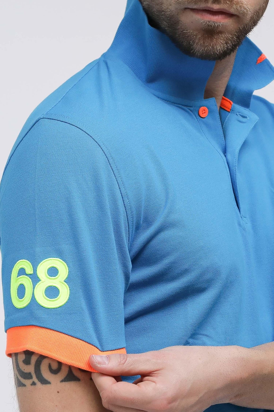  Sun 68 Polo Pique' Turchese Uomo - 8