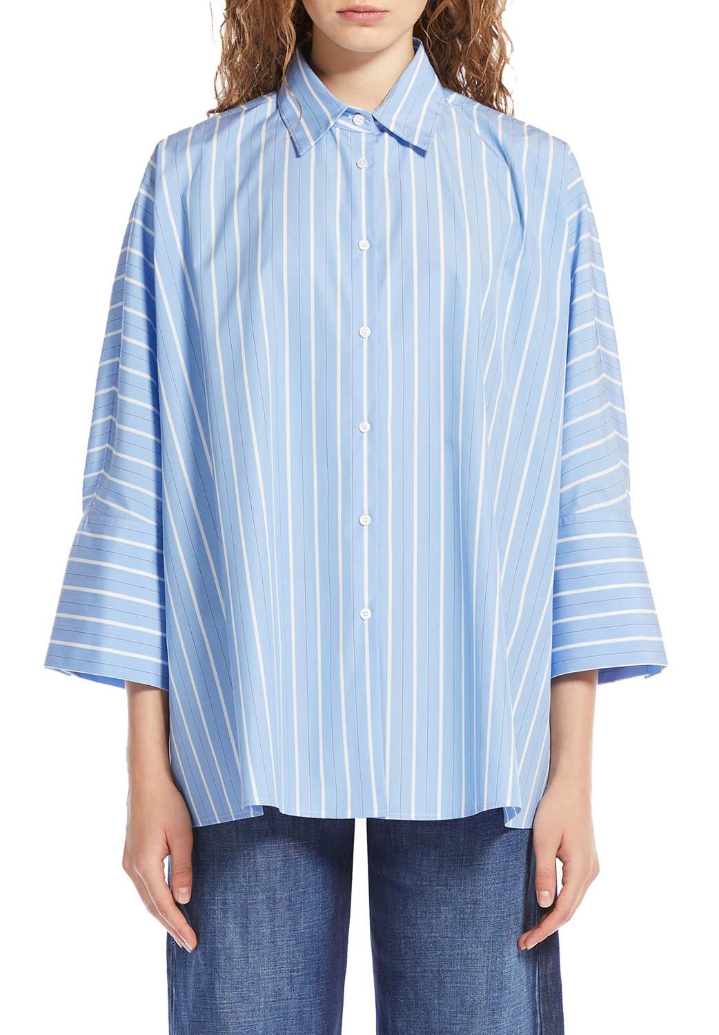  Max Mara Camicia In Popeline Hudson Light Blue Woman - 2