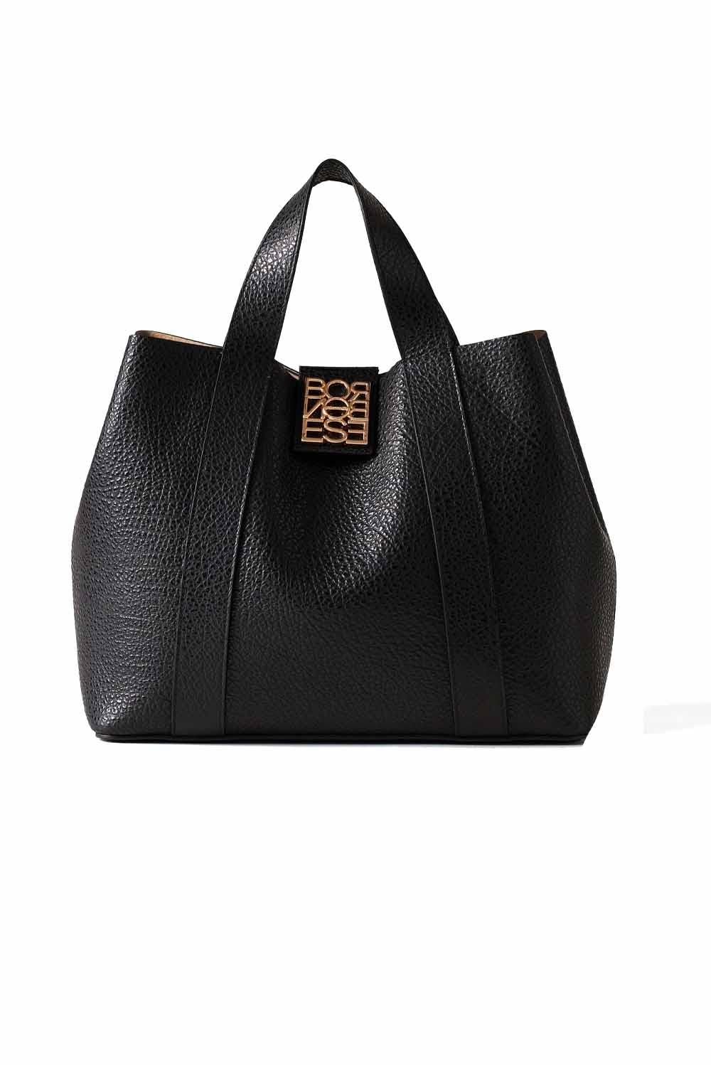  Borbonese New Shopper Medium Nero Woman - 1