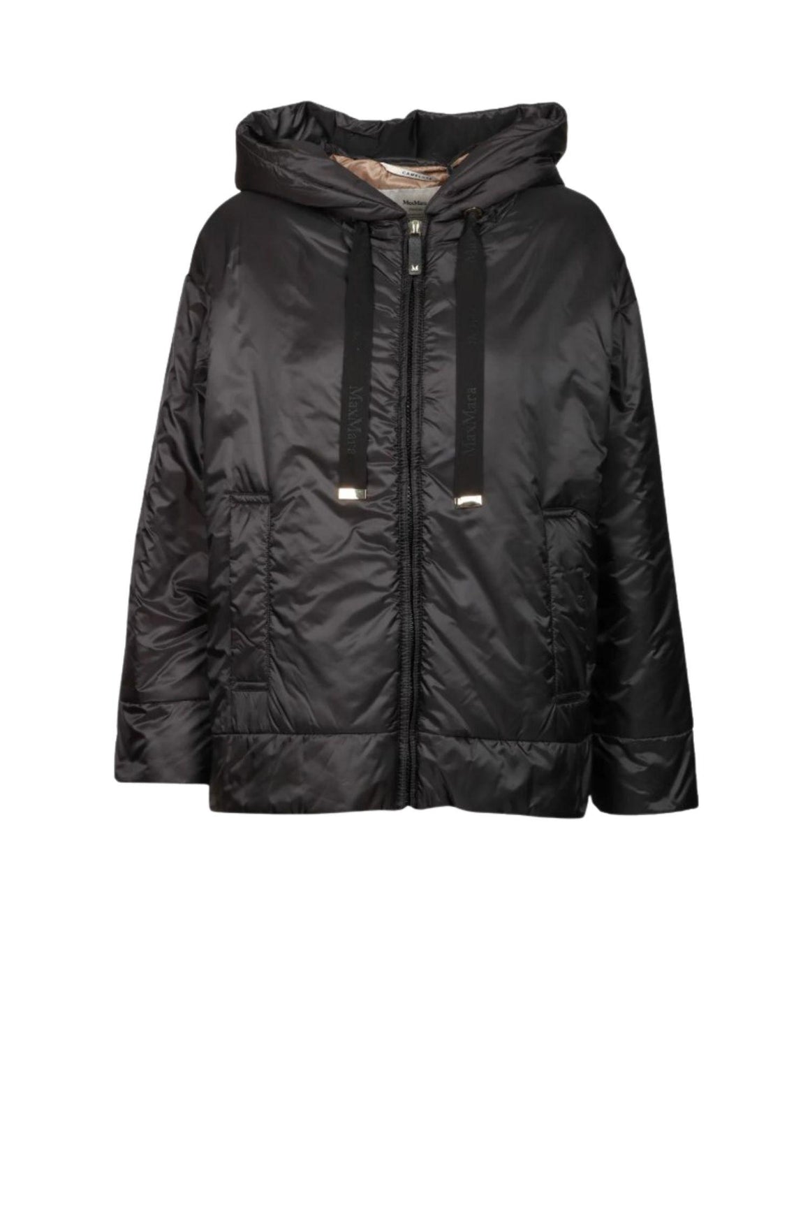  Max Mara Giacca Imbottita Antigoccia Con Cappuccio Colore Nero Woman - 1