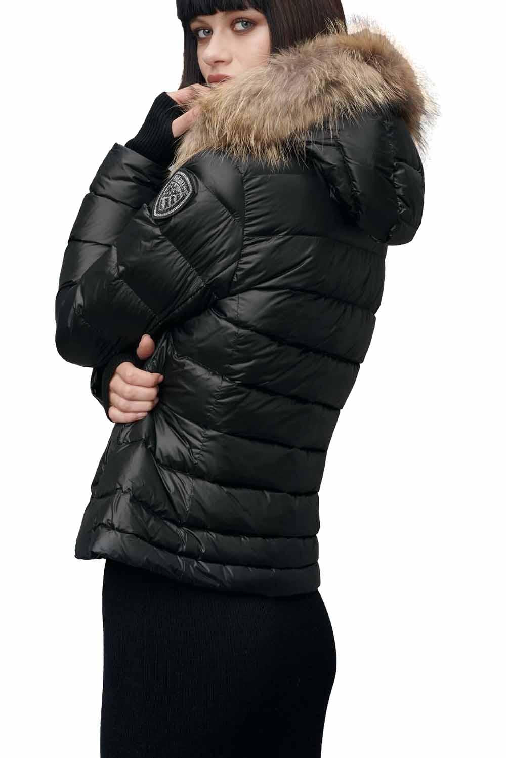  Blauer Piumino Trapuntato Colore Nero Woman - 3