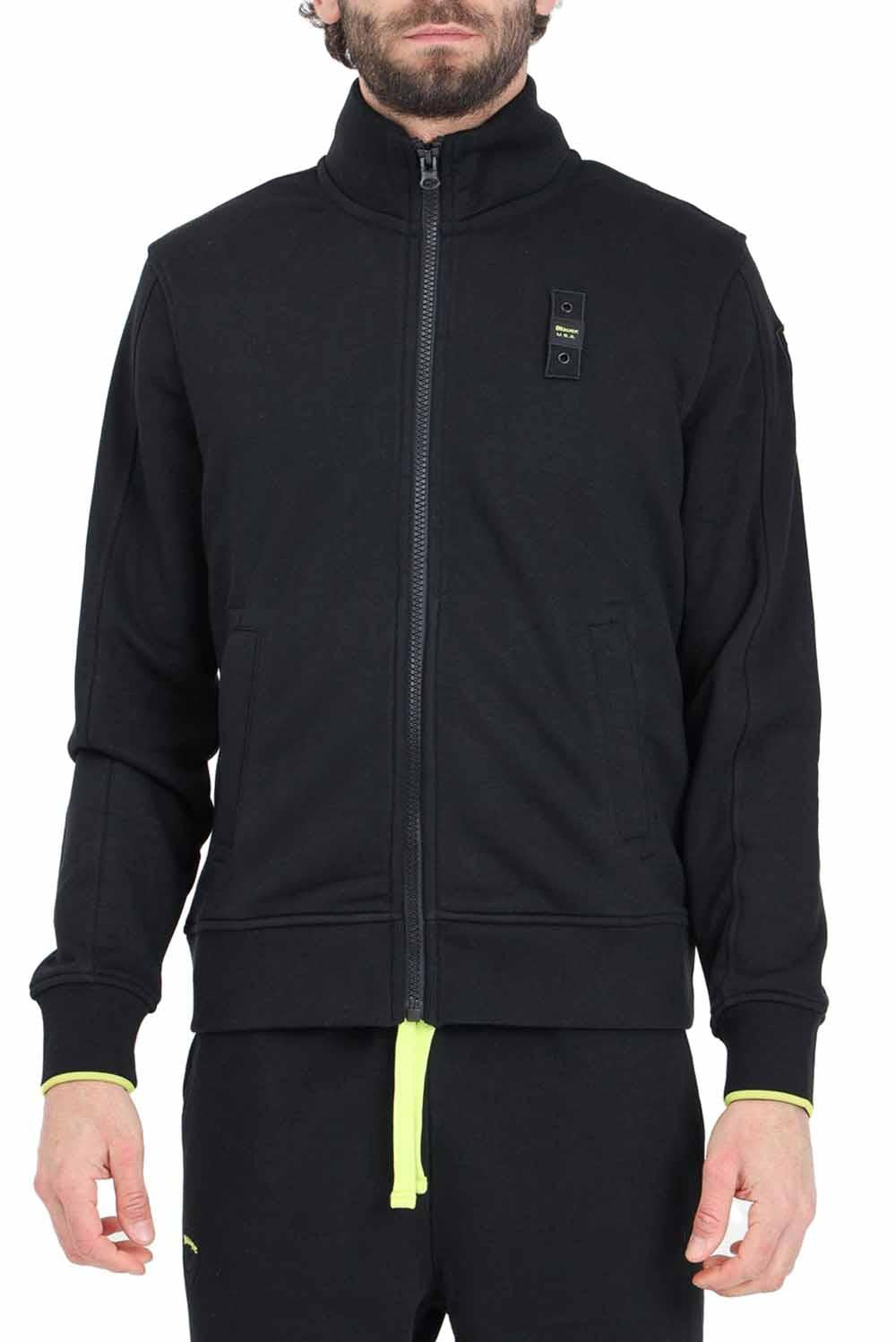  Blauer Felpa Con Zip Nero Uomo - 2
