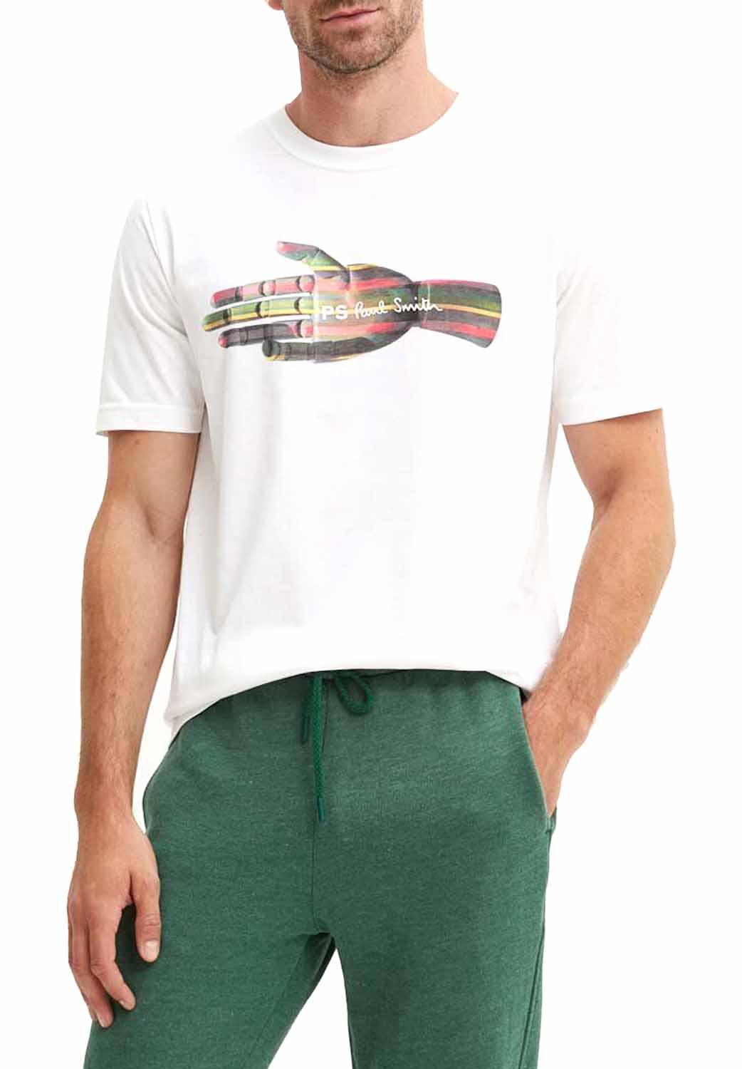  Paul Smith T-shirt Con Stampa Grafica White Uomo - 5