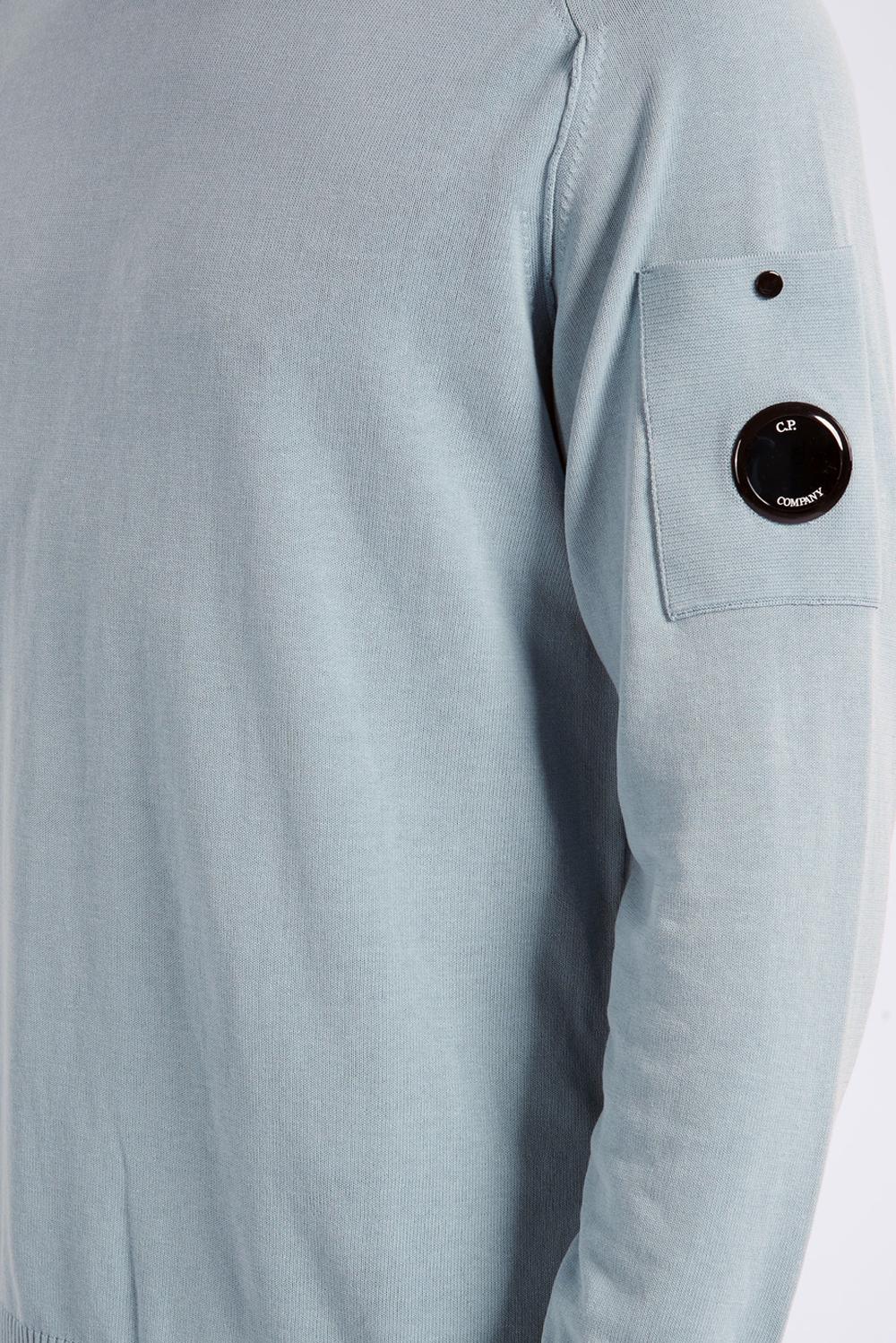  Cp Company C.p. Company Maglione Con Lens Silver Blue Uomo - 2