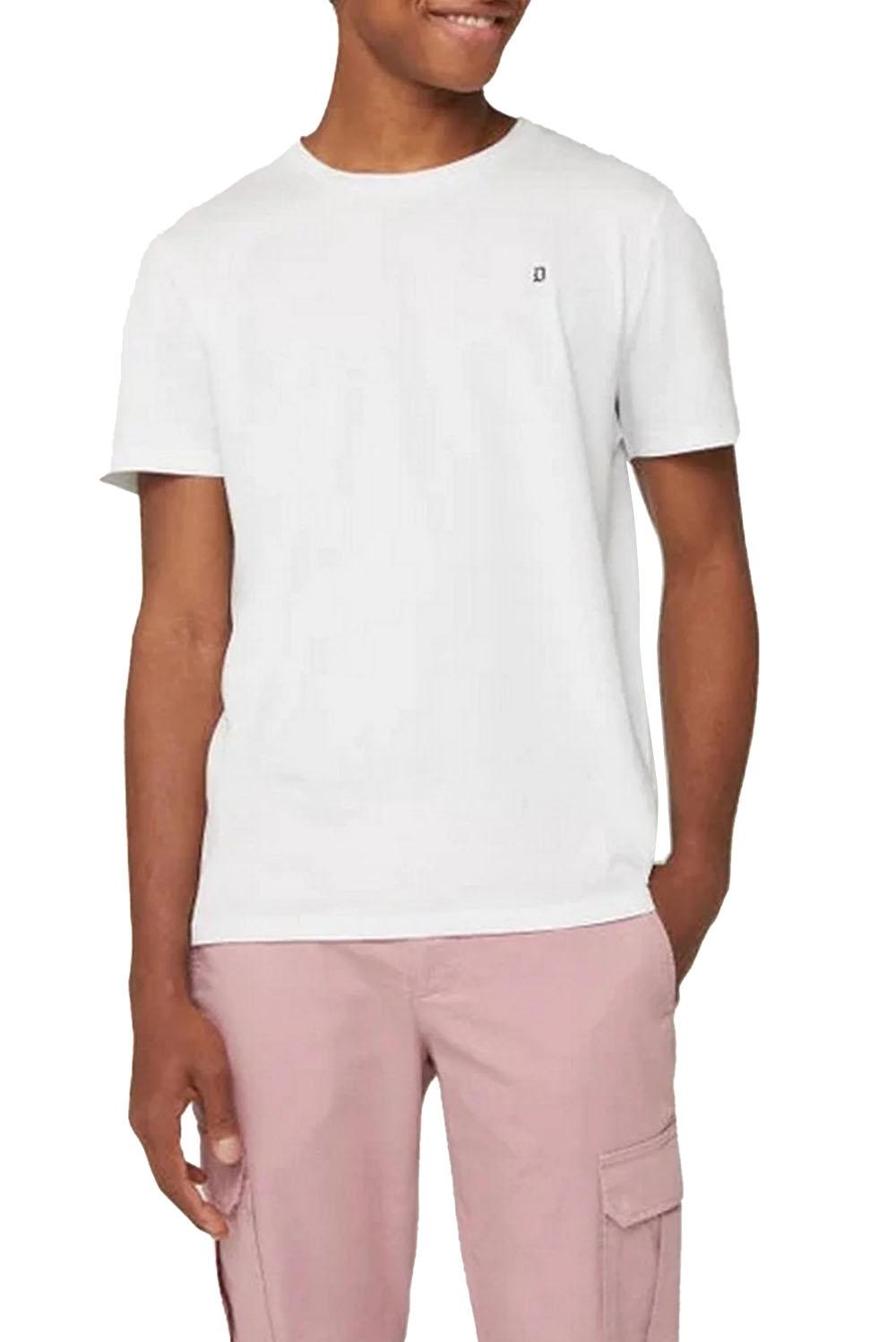  Dondup Crew Neck T-shirt Bianco Uomo - 2