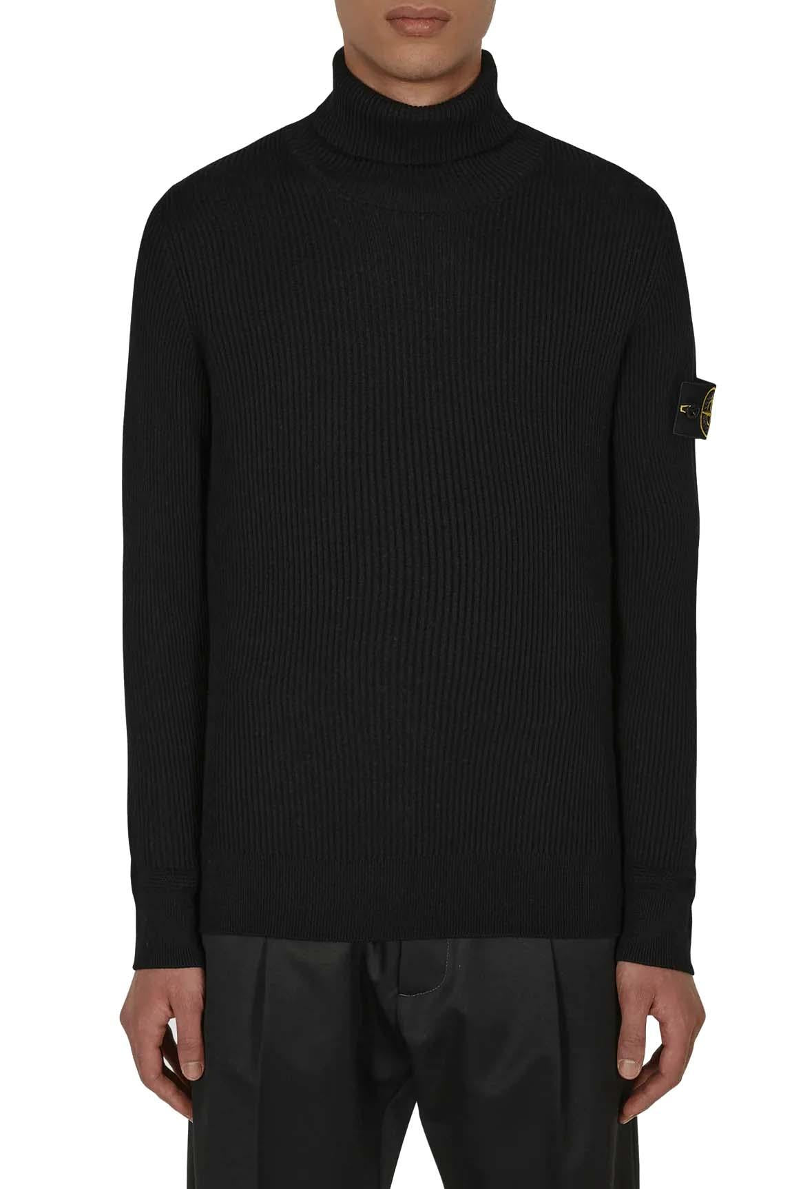  Stone Island Maglia Dolcevita Black Uomo - 7