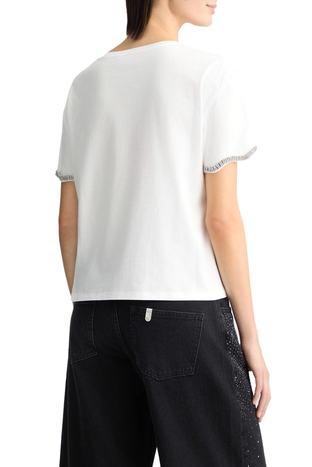  Liu Jo T-shirt Con Strass Bianco Woman - 4