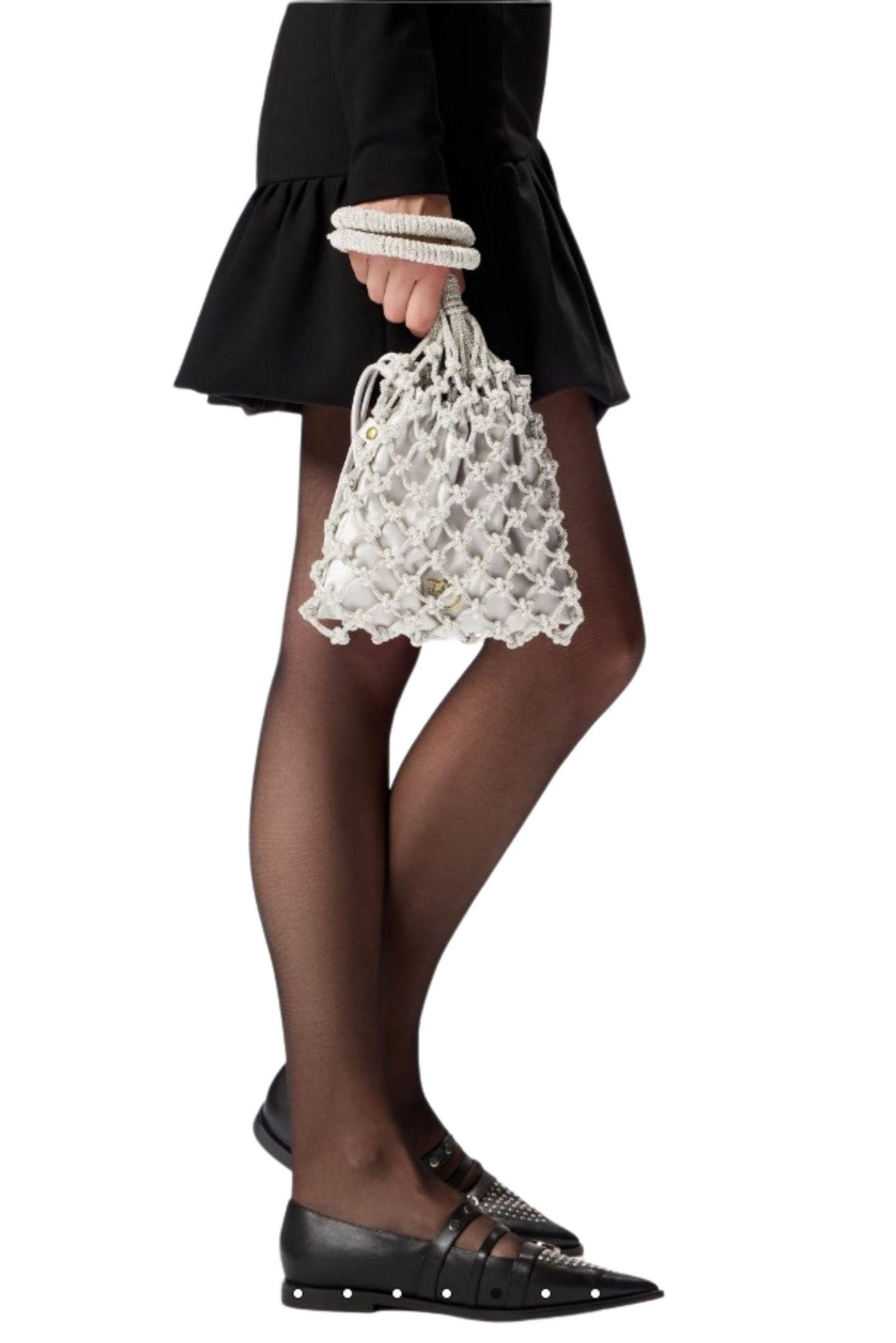  Pinko Borsa A Spalla Piccola Con Micro Strass Argento Woman - 4