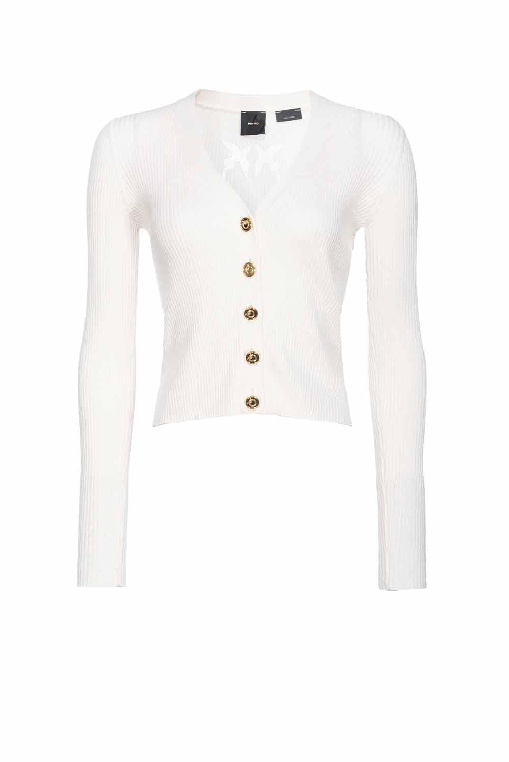  Pinko Cardigan A Costine Bianco Woman - 1