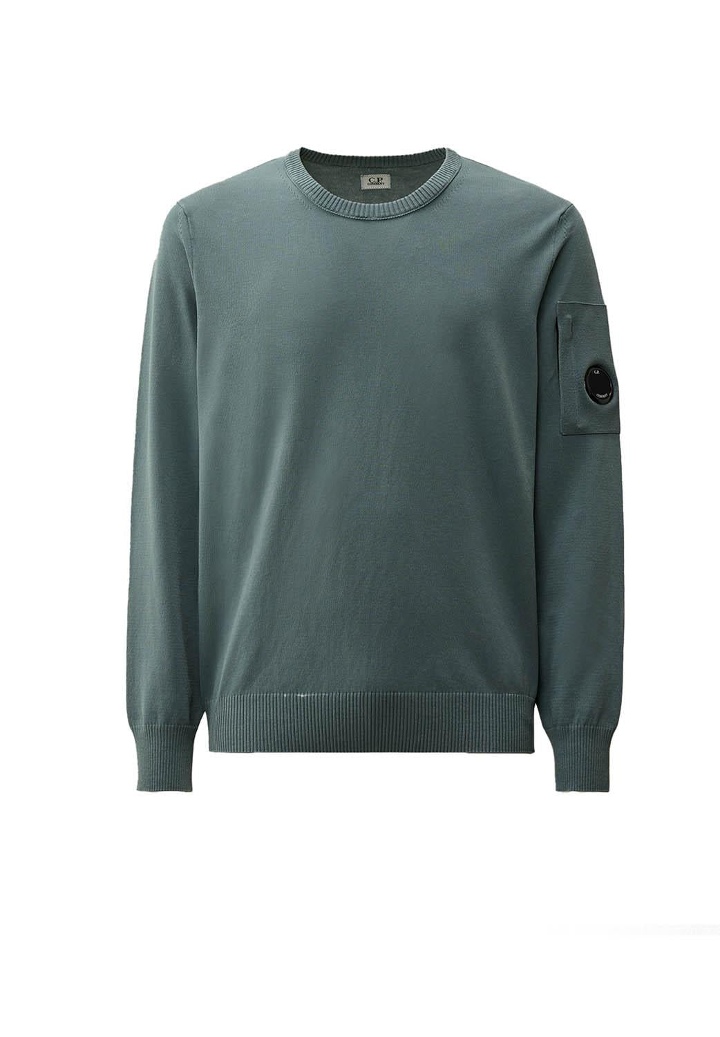  Cp Company Cotton Crepe Crewneck Stormy Weather Uomo - 1