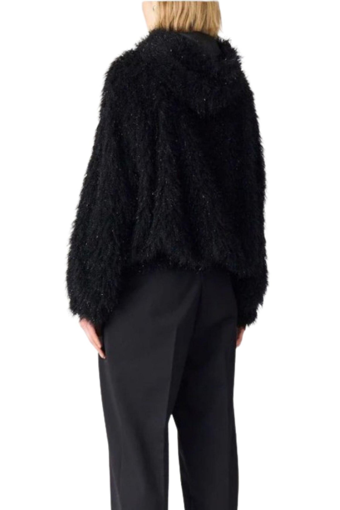  Jucca Giubbotto In Ecopelliccia Lurex Nero Woman - 3