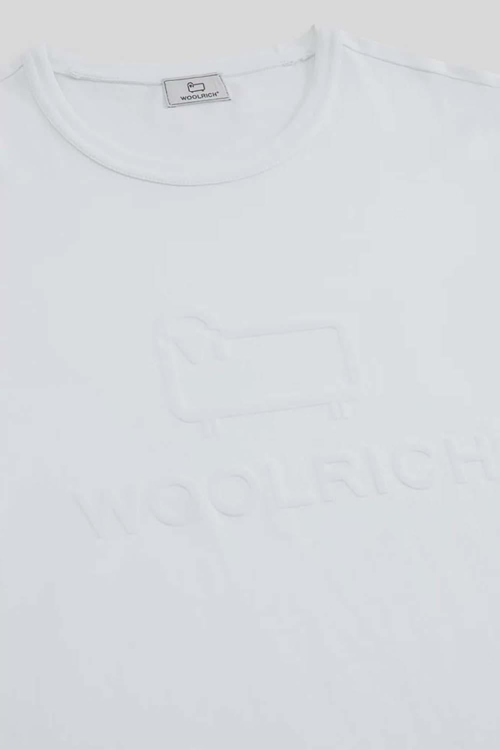  Woolrich Maglietta Macro Logo White Uomo - 3
