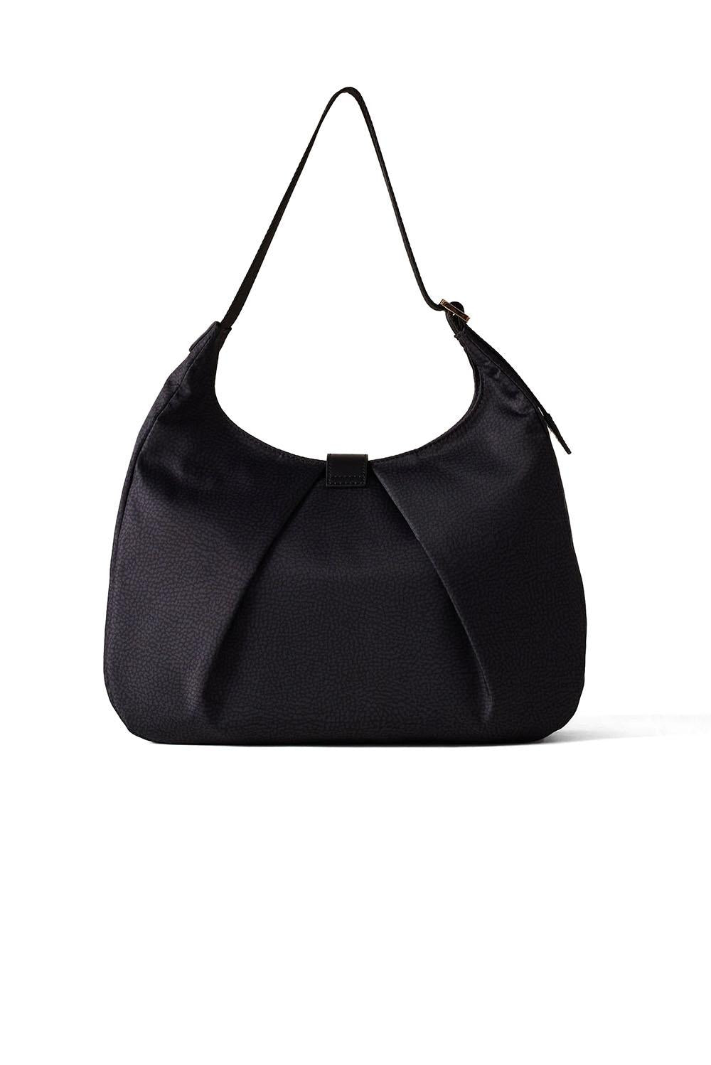  Borbonese Hobo Cortina Medium Nero Woman - 6