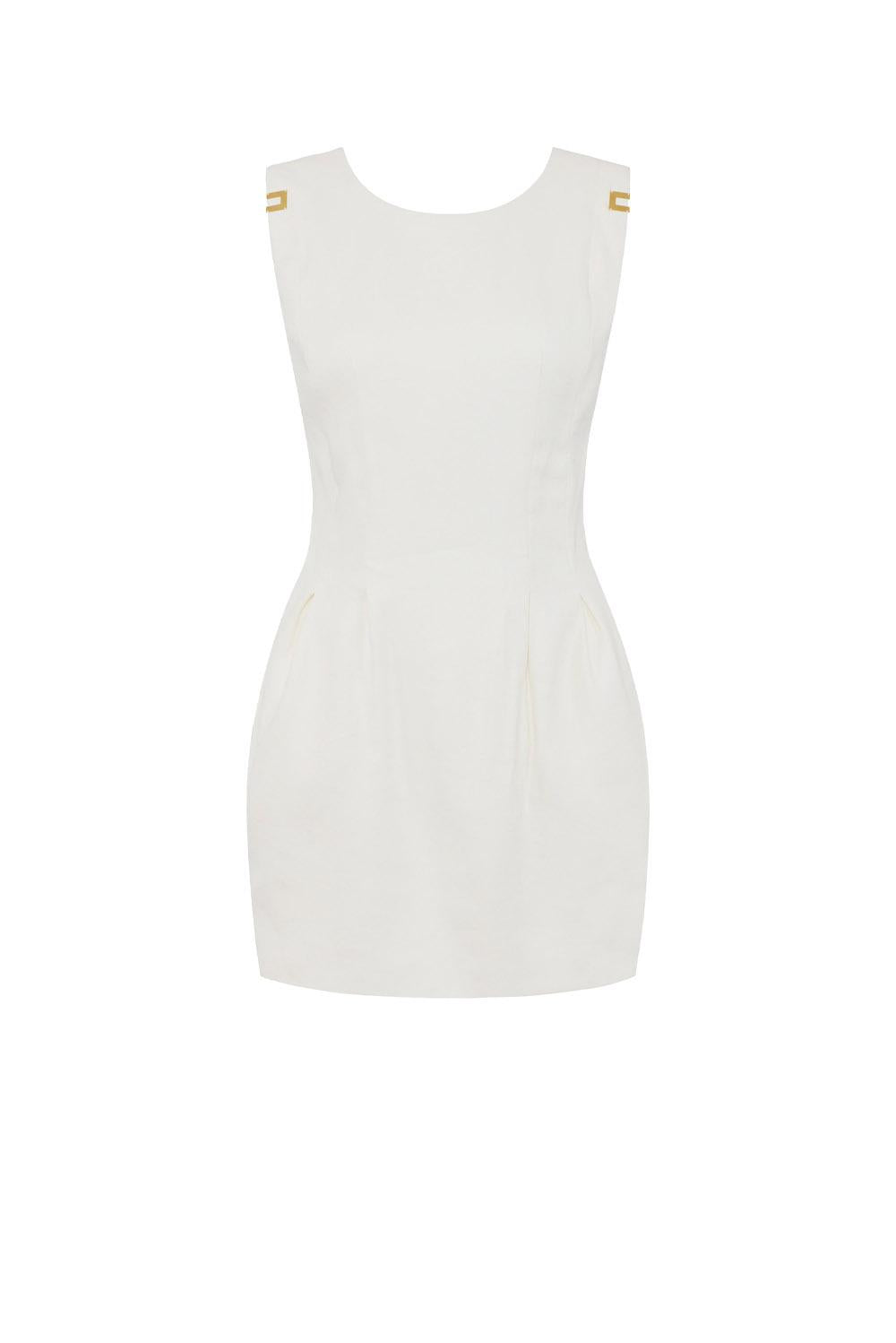  Elisabetta Franchi Abito In Gabardina Avorio Woman - 1