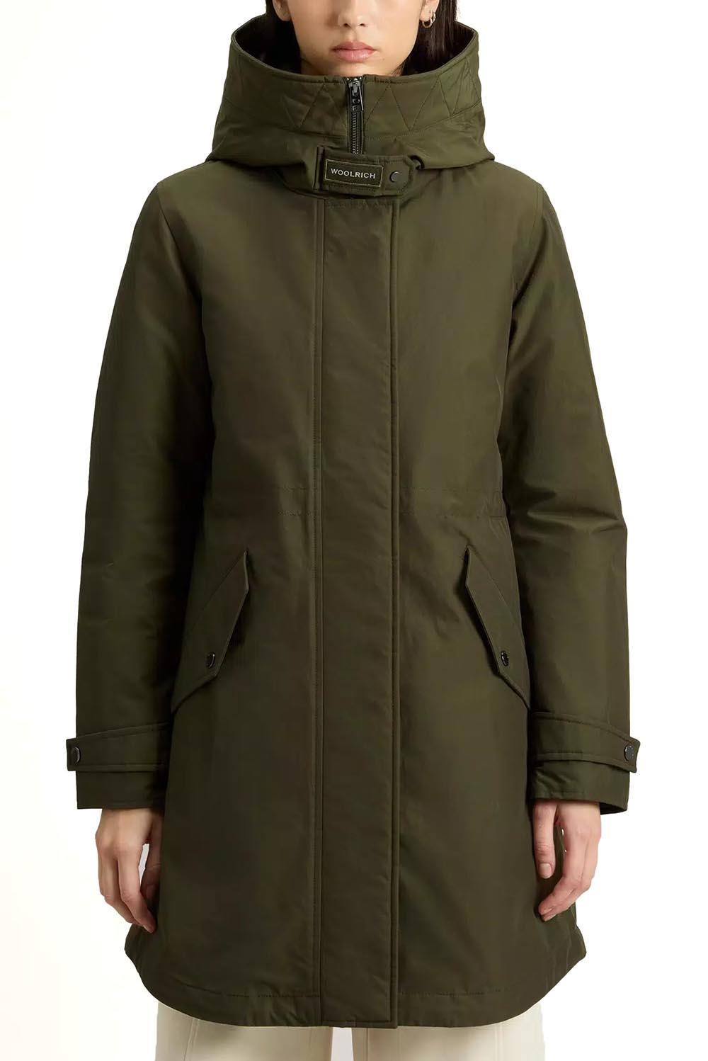  Woolrich Parka 3 In 1 In Ramar Dark Green Woman - 2