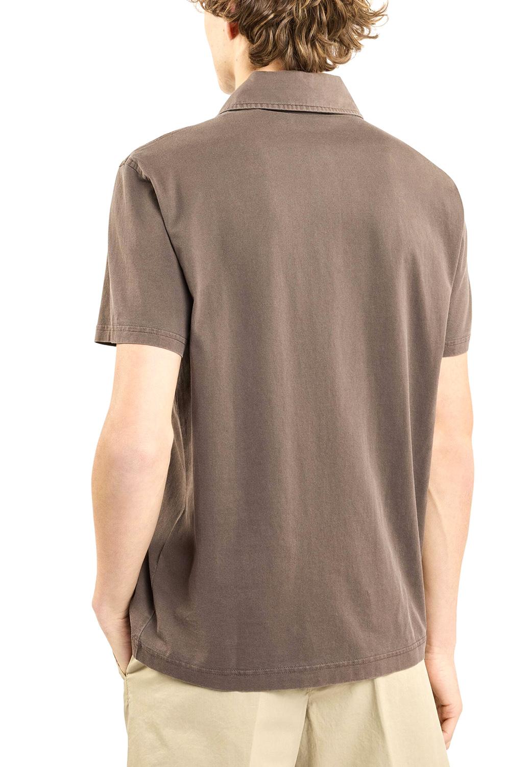  Fay Polo In Jersey Marrone Uomo - 4