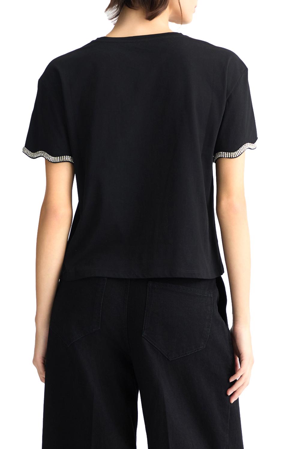  Liu Jo T-shirt Con Strass Nero Woman - 3