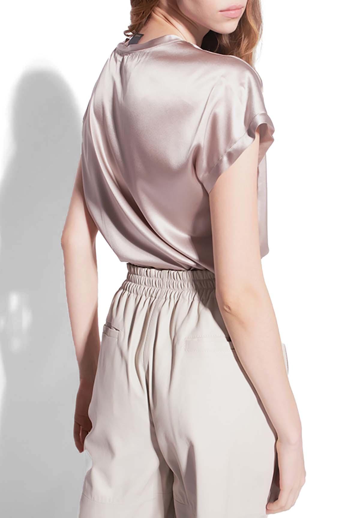  Pinko Blusa Seta Grigio Woman - 3