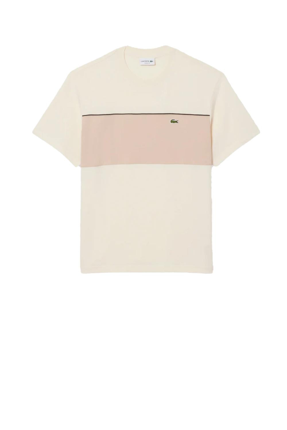  Lacoste T-shirt Cotone Color Block Uomo - 1