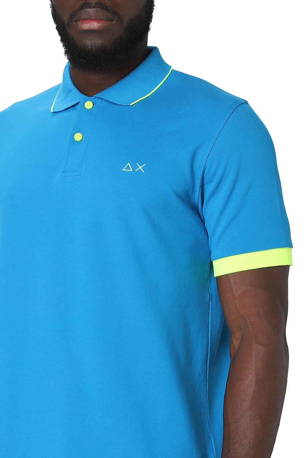  Sun 68 Polo Pique' Turchese Uomo - 4
