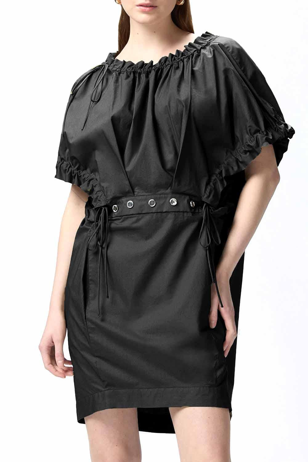  Pinko Abito In Popeline Nero Woman - 2