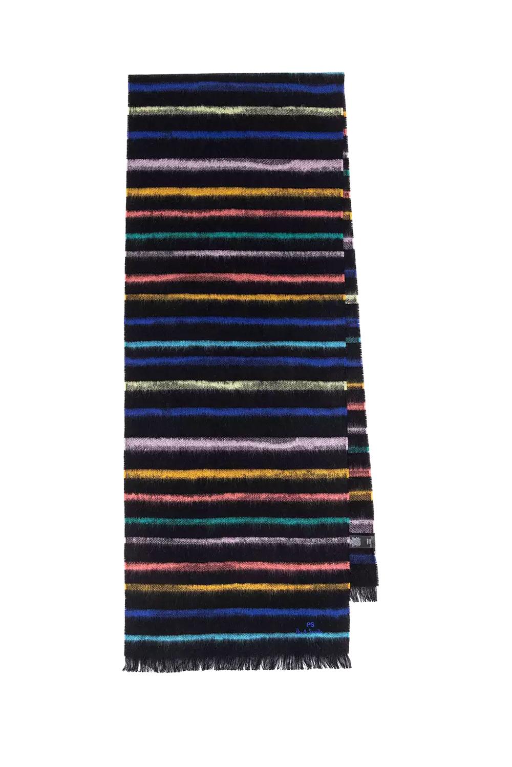  Paul Smith Sciarpa 'multi Colour Stripe' Black Uomo - 1