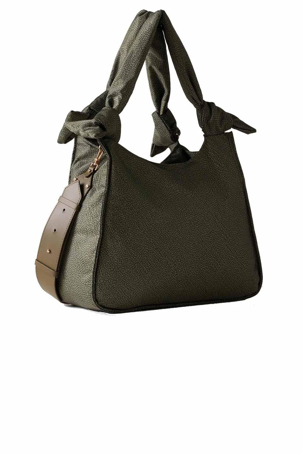  Borbonese Lover Shopper Medium Verde Militare Woman - 5