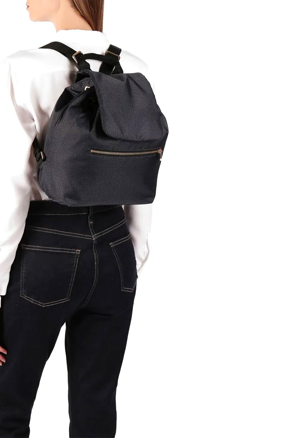  Borbonese Eco Line Zaino Medium Nero Woman - 4