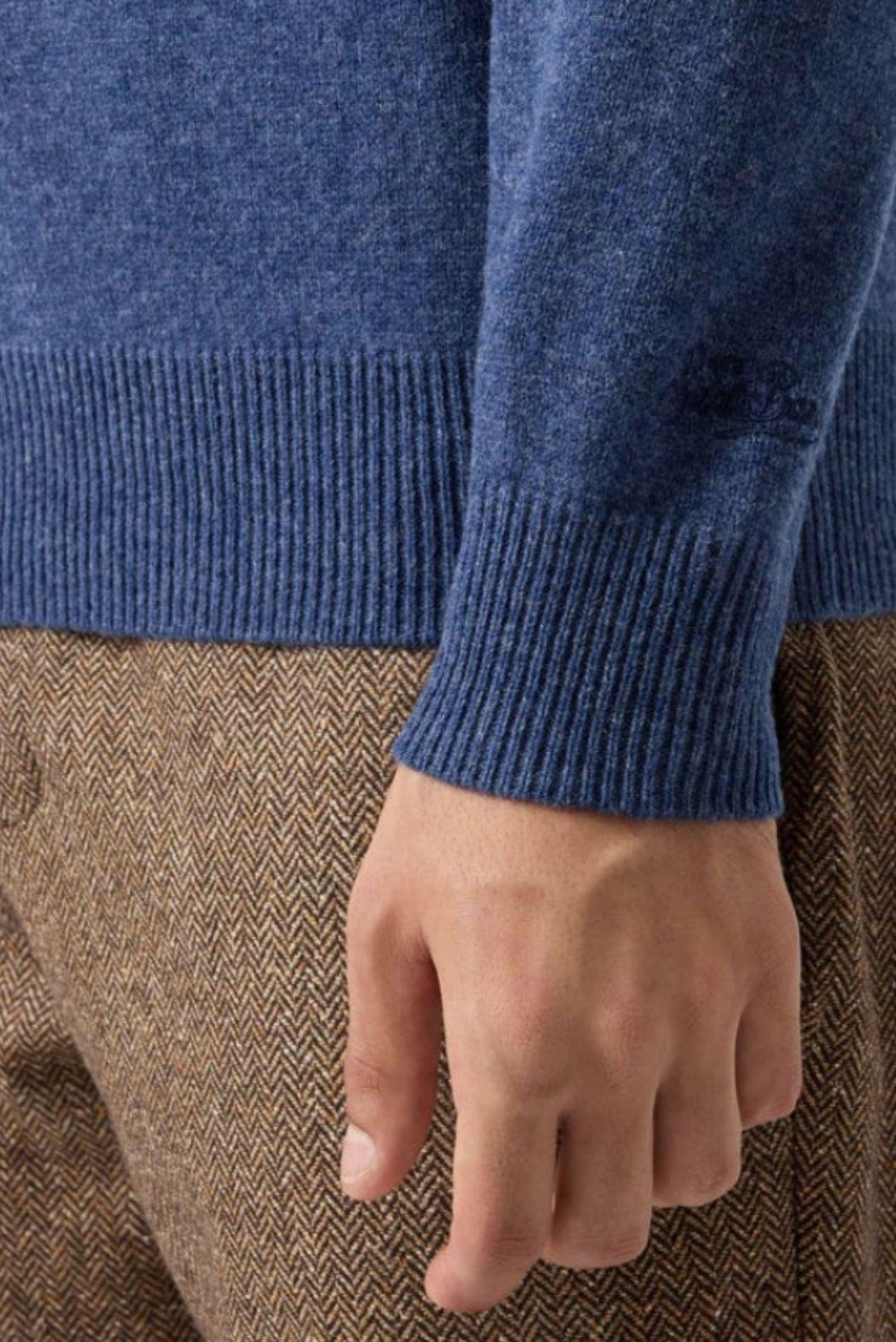  Mc2 Maglione Girocollo Regent Azzurro Denim Uomo - 3