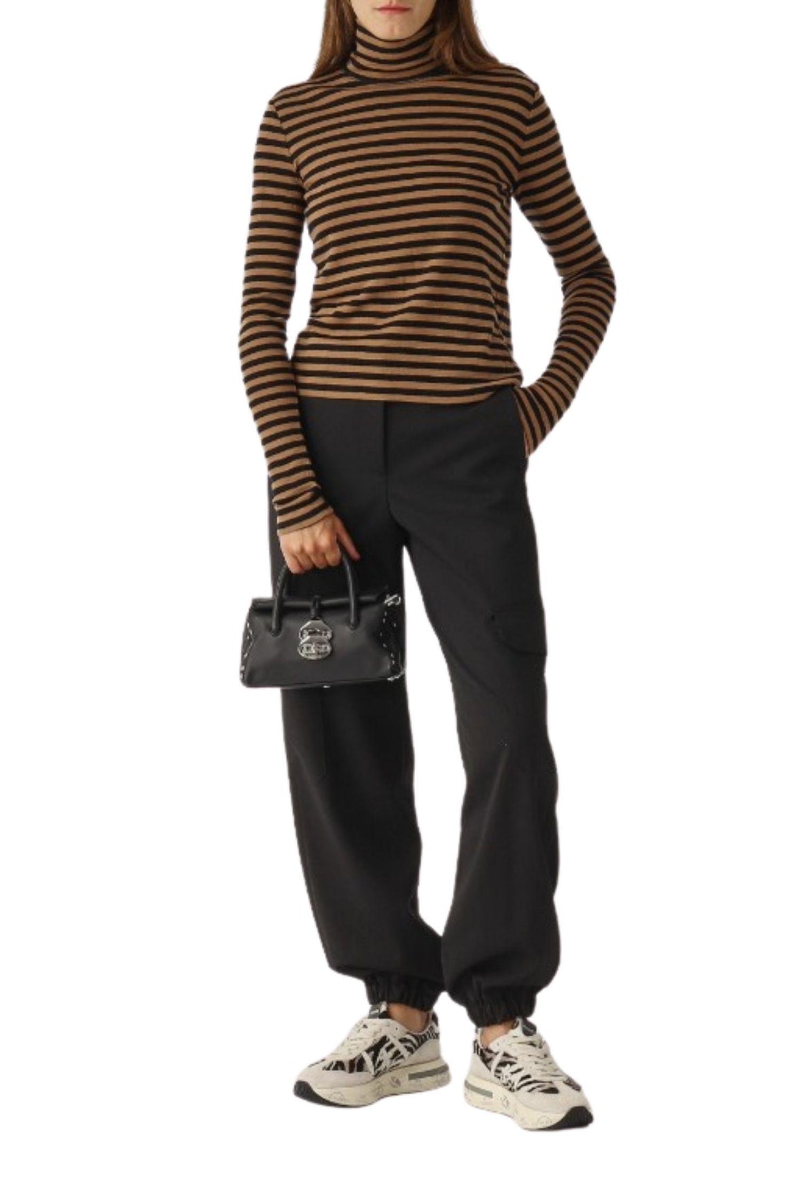  Max Mara Dolcevita Blasy Cammello Nero Woman - 2