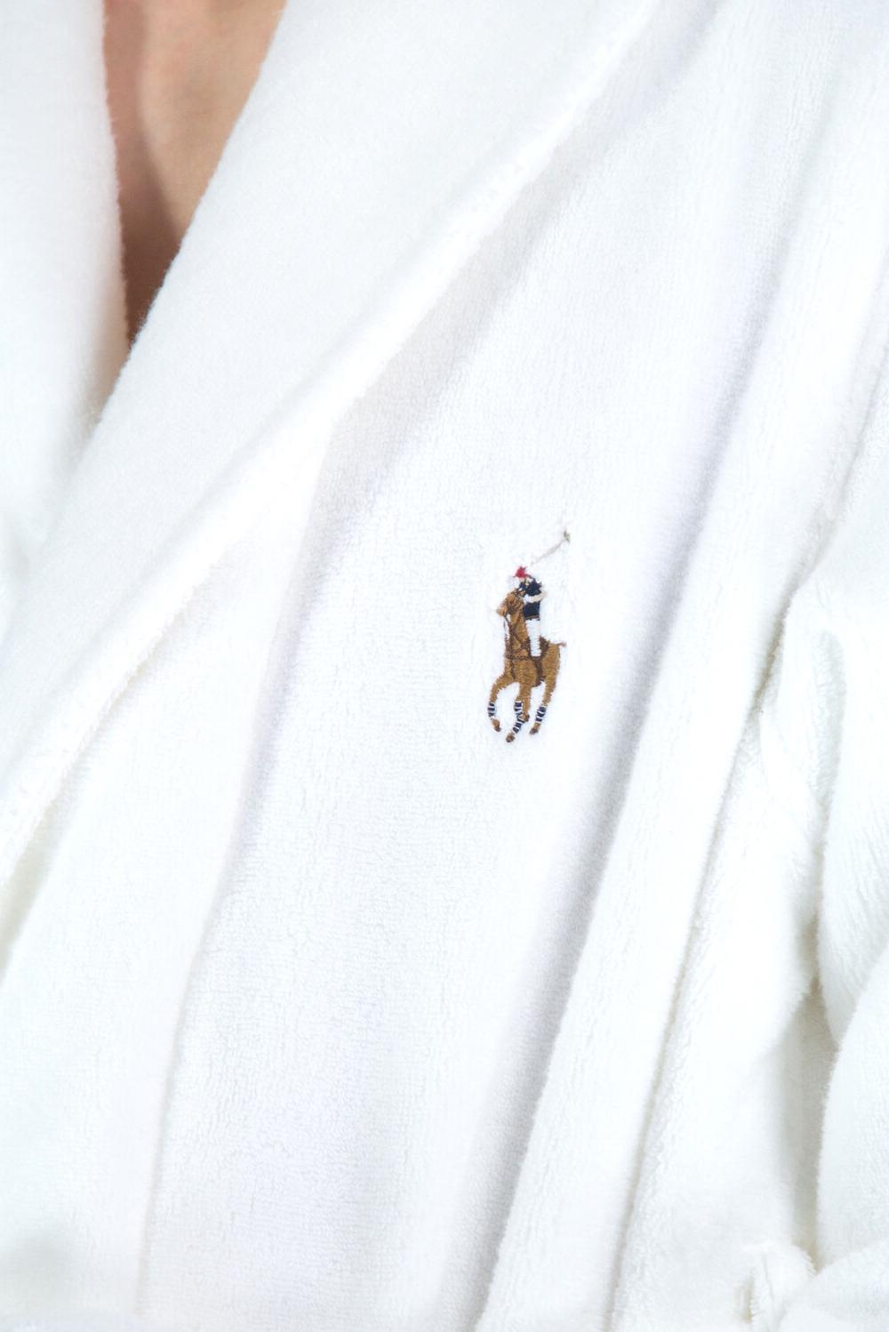  Ralph Lauren Lounge Robe Bathrobe White Uomo - 4