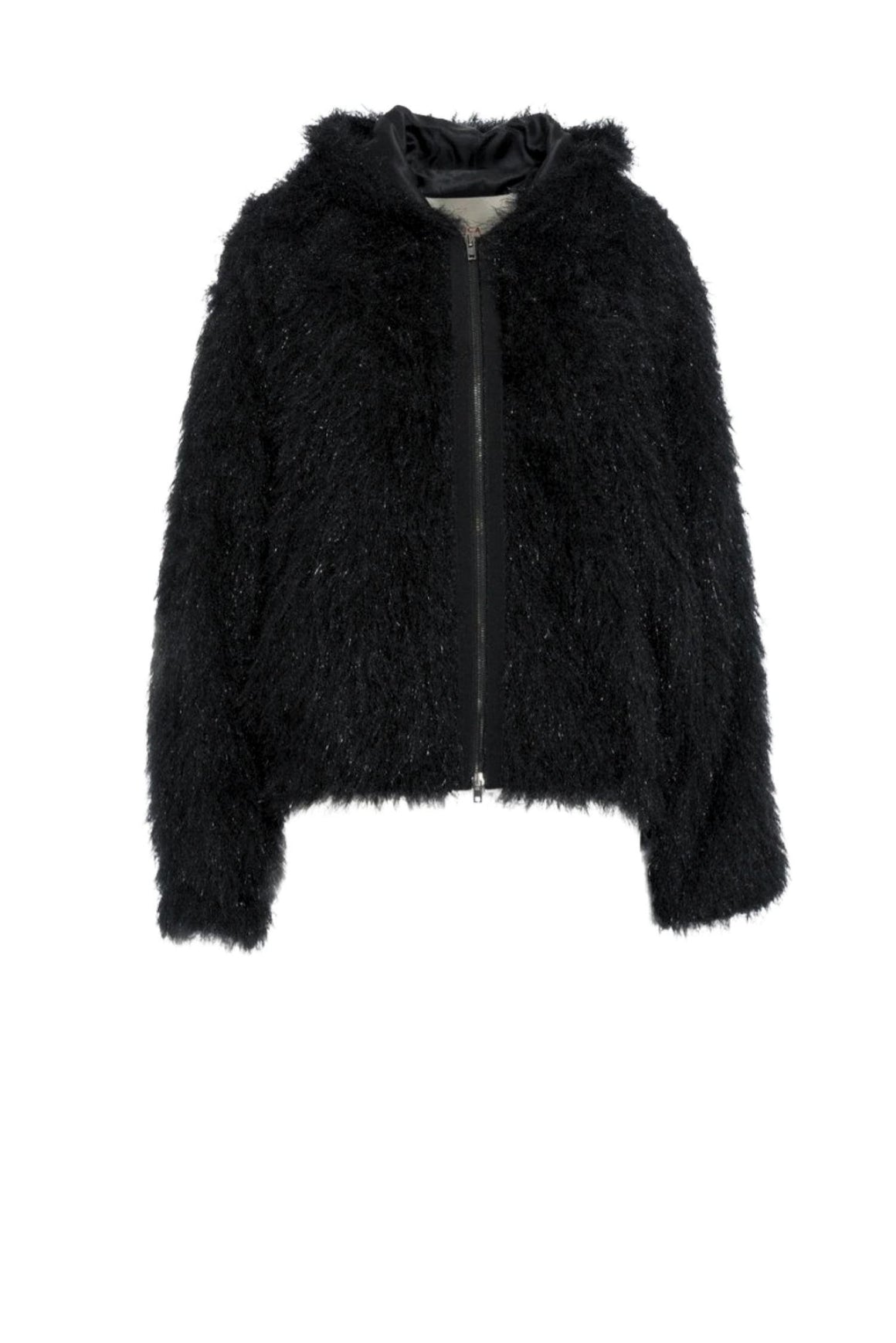  Jucca Giubbotto In Ecopelliccia Lurex Nero Woman - 1