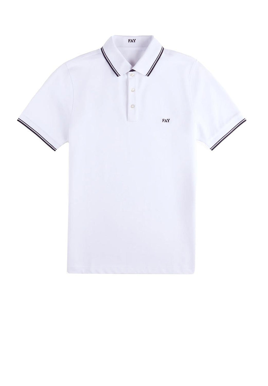  Fay Polo In Cotone Uomo Bianco