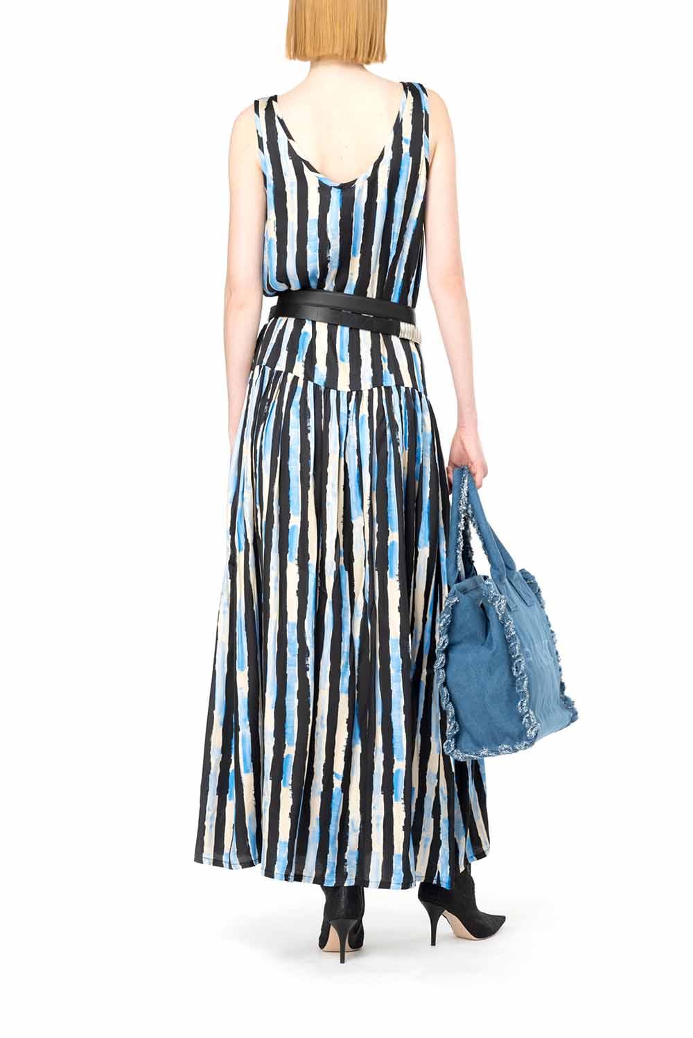  Pinko Twill Dress Nero Burro Woman - 3