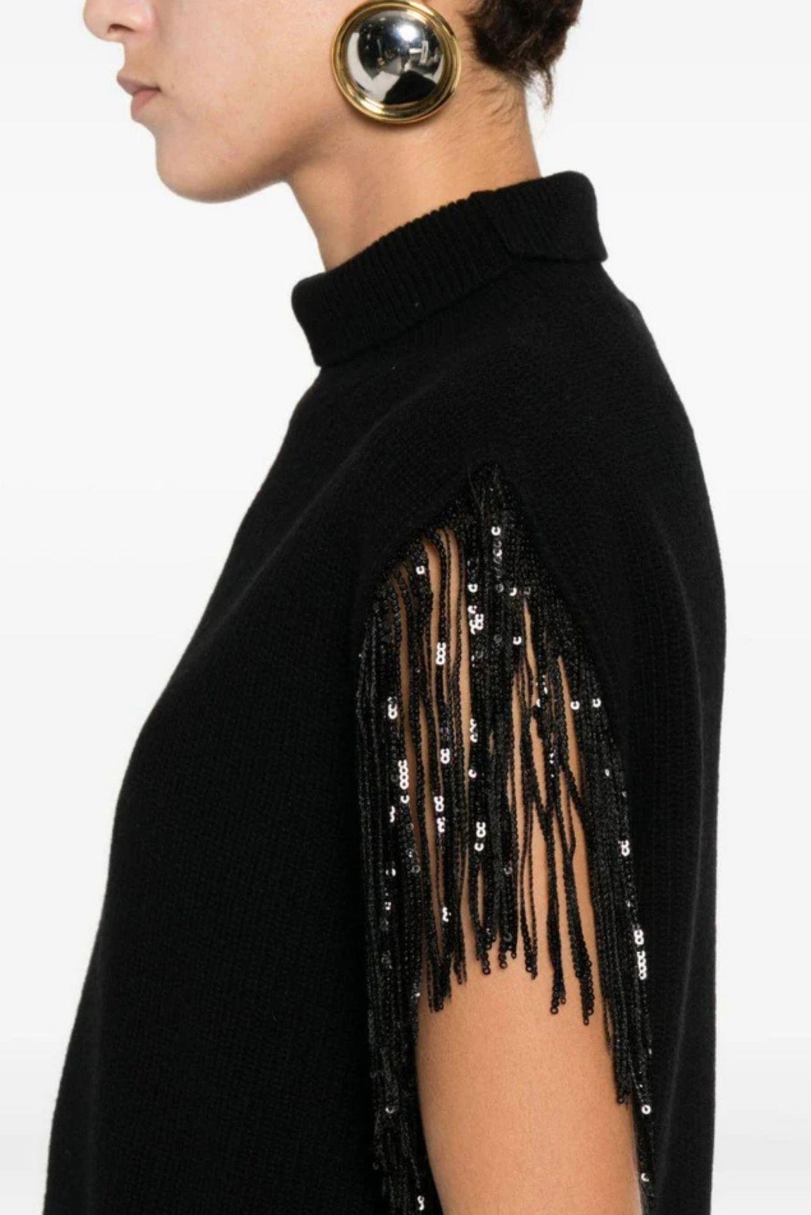  Jucca Abito Con Spalline In Pailettes Nero Woman - 3