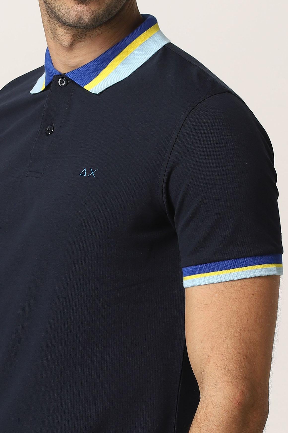  Sun 68 Polo Pique' Navy Uomo - 3