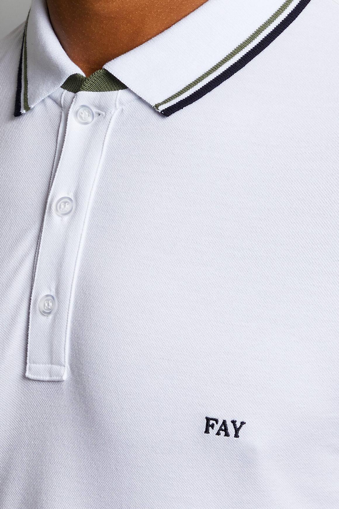  Fay Polo Pique' Bianco Uomo - 5