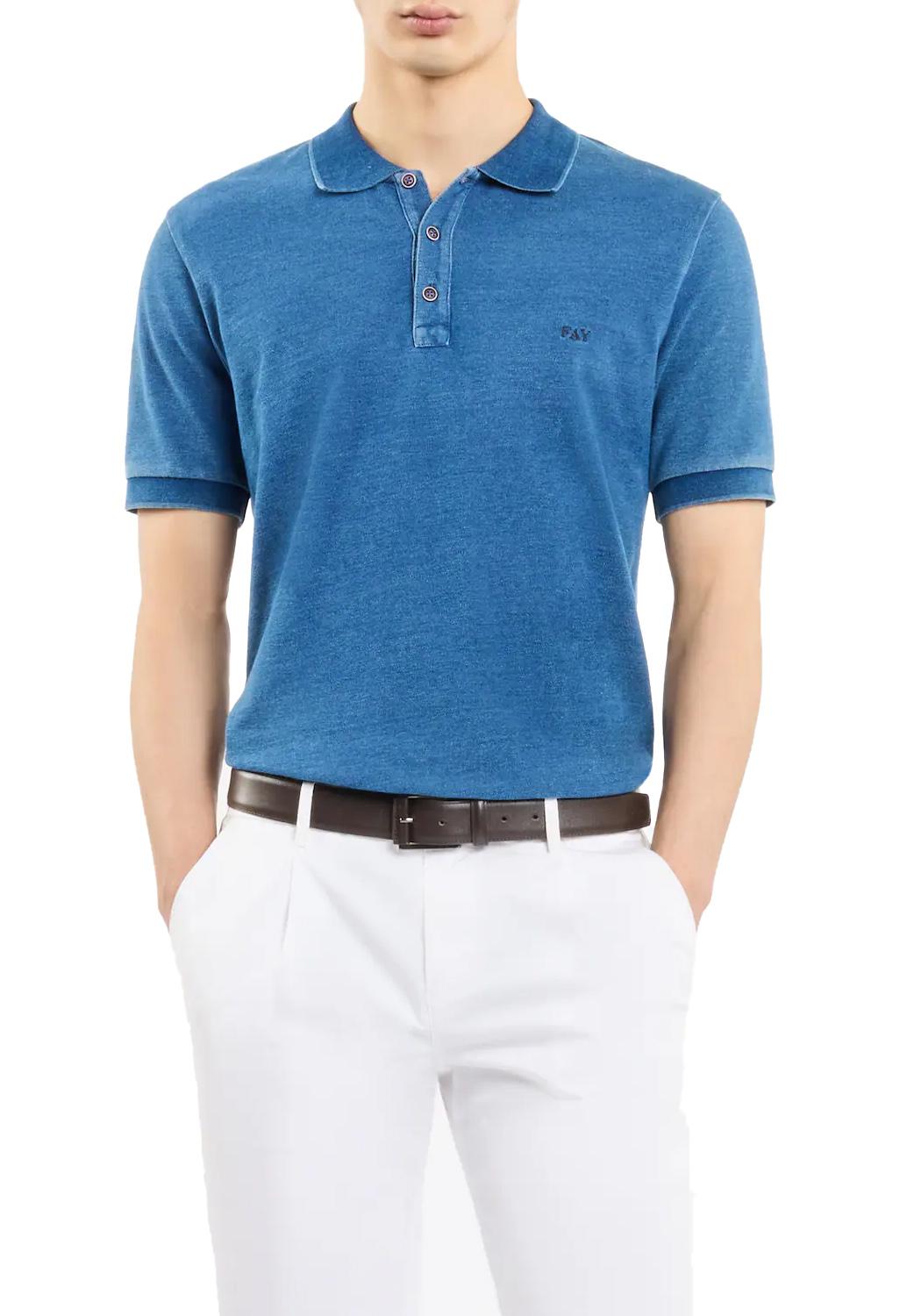  Fay Polo Piquet Cobalto Uomo - 2