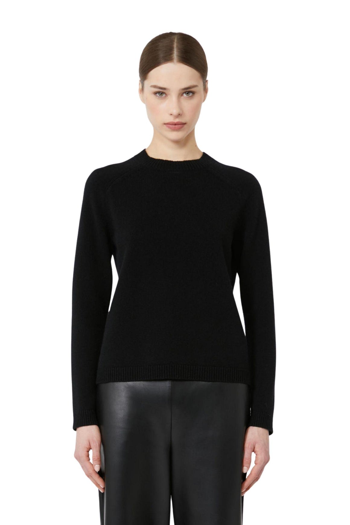  Max Mara Maglione Damasco Lana Cashmere Nero Woman - 2