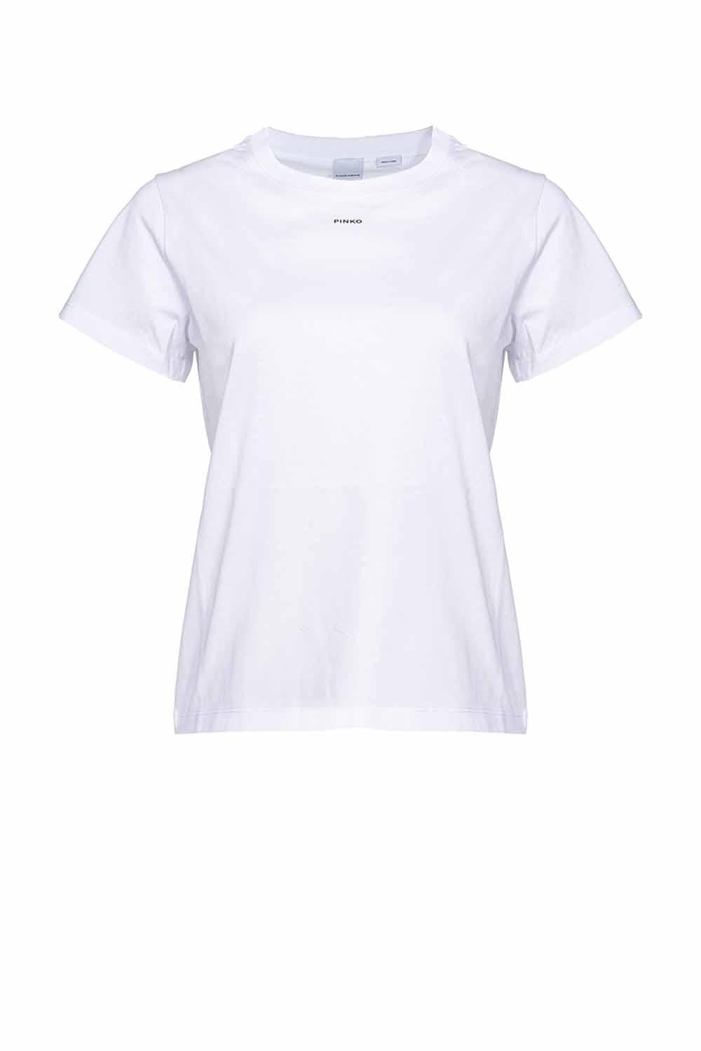  Pinko T-shirt Mini Logo Bianco Woman - 1
