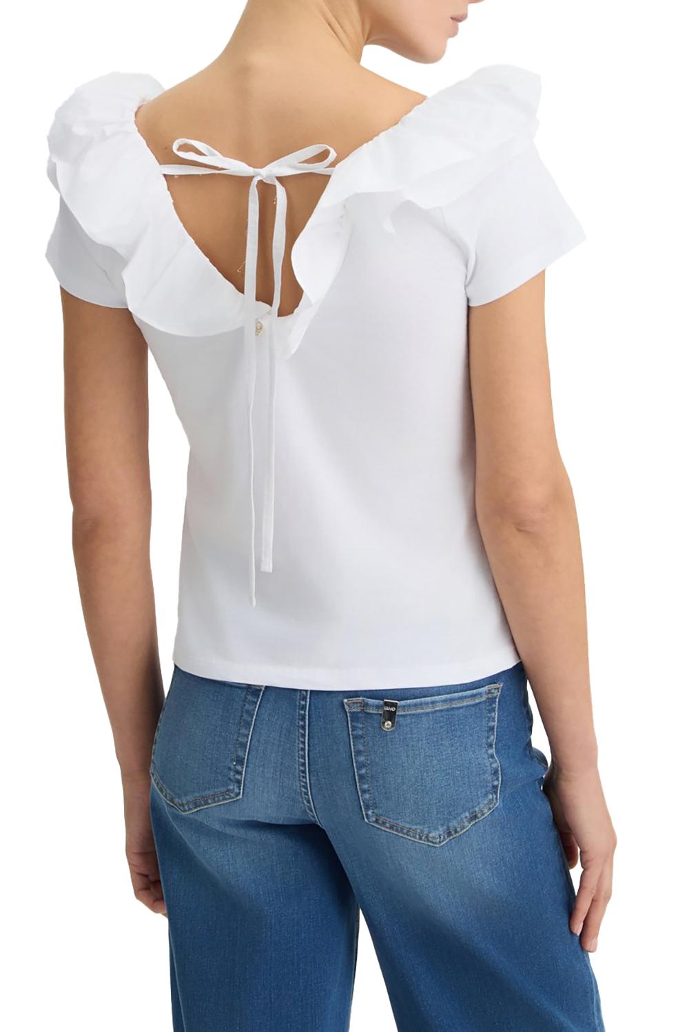  Liu Jo T-shirt Rouches Bianco Woman - 4