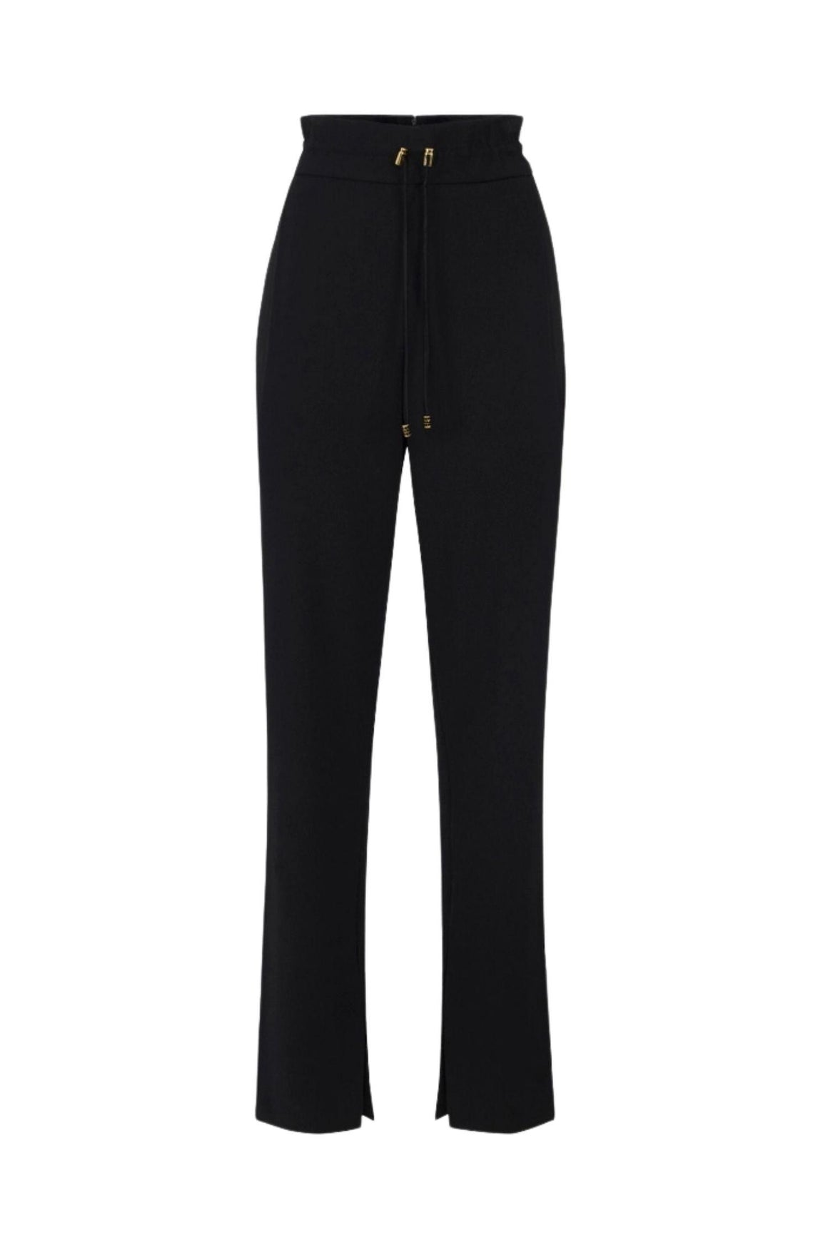  Elisabetta Franchi Pantaloni In Crêpe Leggero Colore Nero Woman - 1