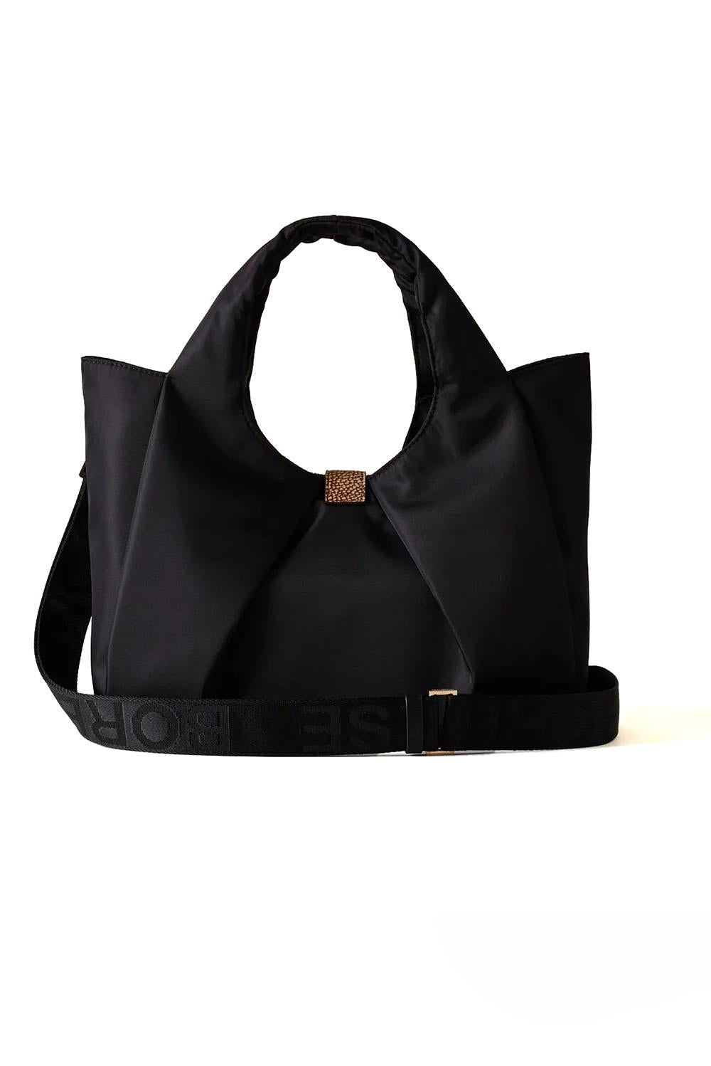  Borbonese Shopper Cortina Medium Nero Woman - 4