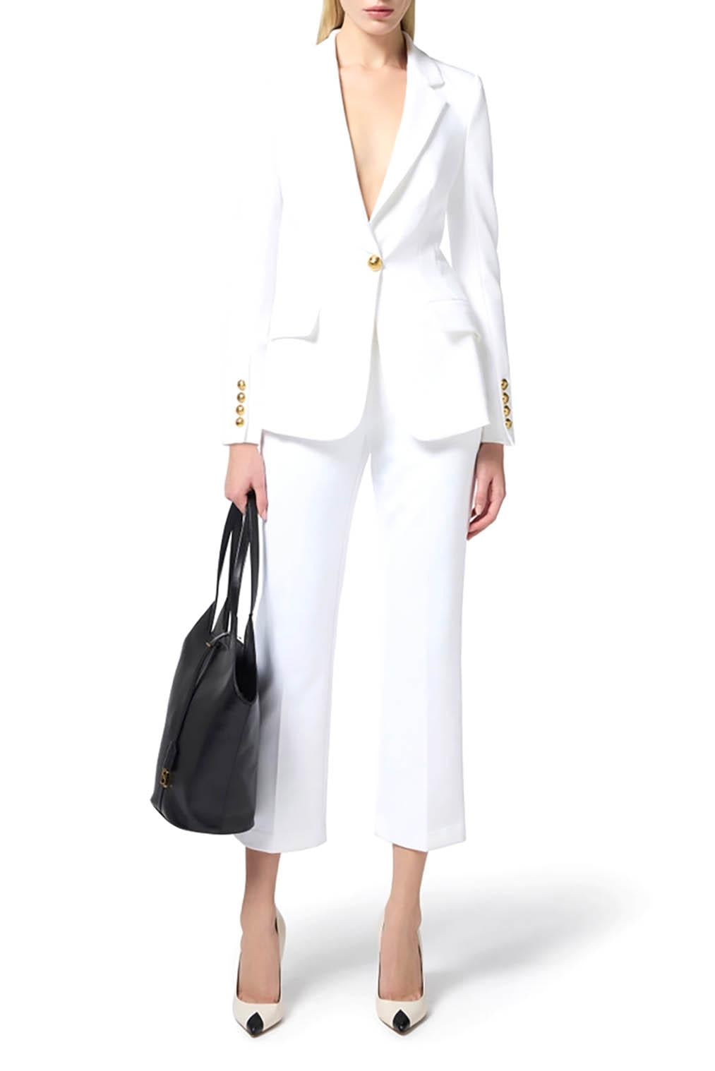  Elisabetta Franchi Tailleur Monopetto Avorio Woman - 9