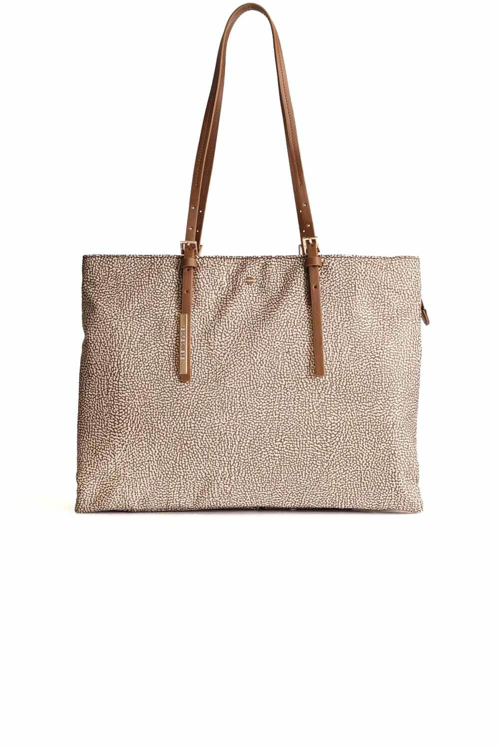  Borbonese Shopper Hobo Large Beige Marrone Woman - 1